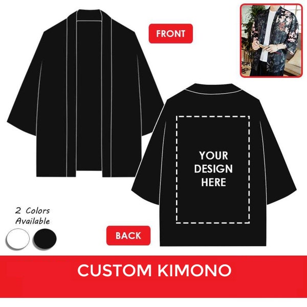 HobbyXpress Custom Made Anime Theme Kimono Haori Cardigan Cosplay Japanese Design Unisex Men Women Anime Kimono Robe Silk Apparel