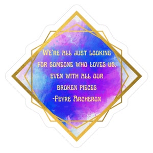 ACOTAR Feyre Archeron Bookish Vinyl Sticker, Sarah J Maas Laptop Sticker, Tablet Laptop Water Bottle Kindle Sticker