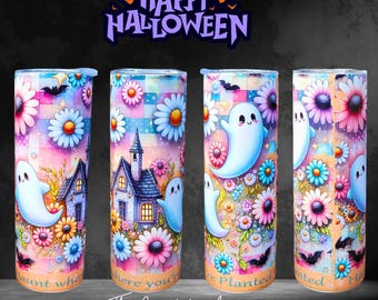 Cute Ghost Halloween 20oz Tumbler, Spooky Drinkware Gift
