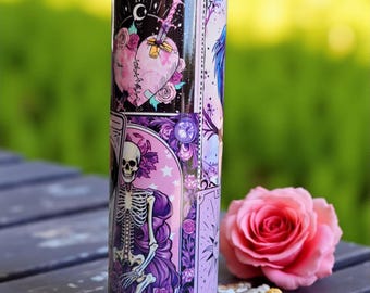 Witch Tarot Card Tumbler: 20oz Halloween Drinkware Gift