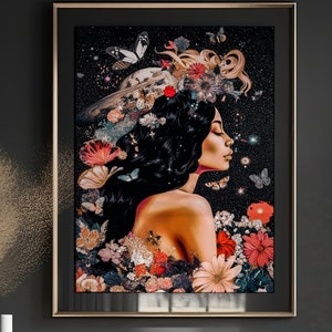 African American art Black art Black girl print Black woman wall art Black art poster print poster afro woman Art Deco Modern home art