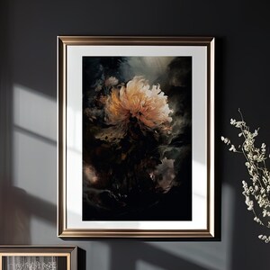 Dark academia dark cottagecore decor vintage home decor dark art vampire aesthetic moody wall art gothic decor dark aesthetic botanical
