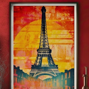 Girls room art French art Paris art print Eiffel tower art Paris art Parisian art Paris print Paris painting travel art Prints Giclée