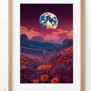 Eclectic Wall Decor surreal art sci fi print retro vintage collage futurism collage art universe poster design retro artwork space art print