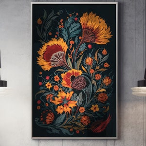 Large Wall Art floral Wall Art Original Painting Textured Painting gift Home Decor Bedroom Wall Decor Living Room Wall Art Flower Blossom