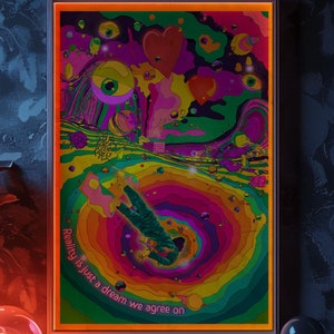 Surreal Psychedelische Kunst Poster - Realität ist ein Traum Digitaler Download für Retro Dekor