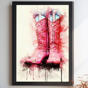 Pink Boho Dream - Girly Western-Inspired Nursery Print - Pink Apartment Decor - Trendy Poster for Dorm Room - Sorority Wall Art
