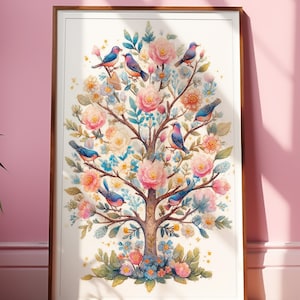 Enchanted Harmony - Spiritual Tree of Life Wall Art - Mystical Digital Download for Home Decor