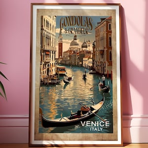 Venice Poster Venezia Travel Print Wall Art Venice Gift Italia Poster Italy Travel Poster Travel Gift Home Decor Italy Postcard