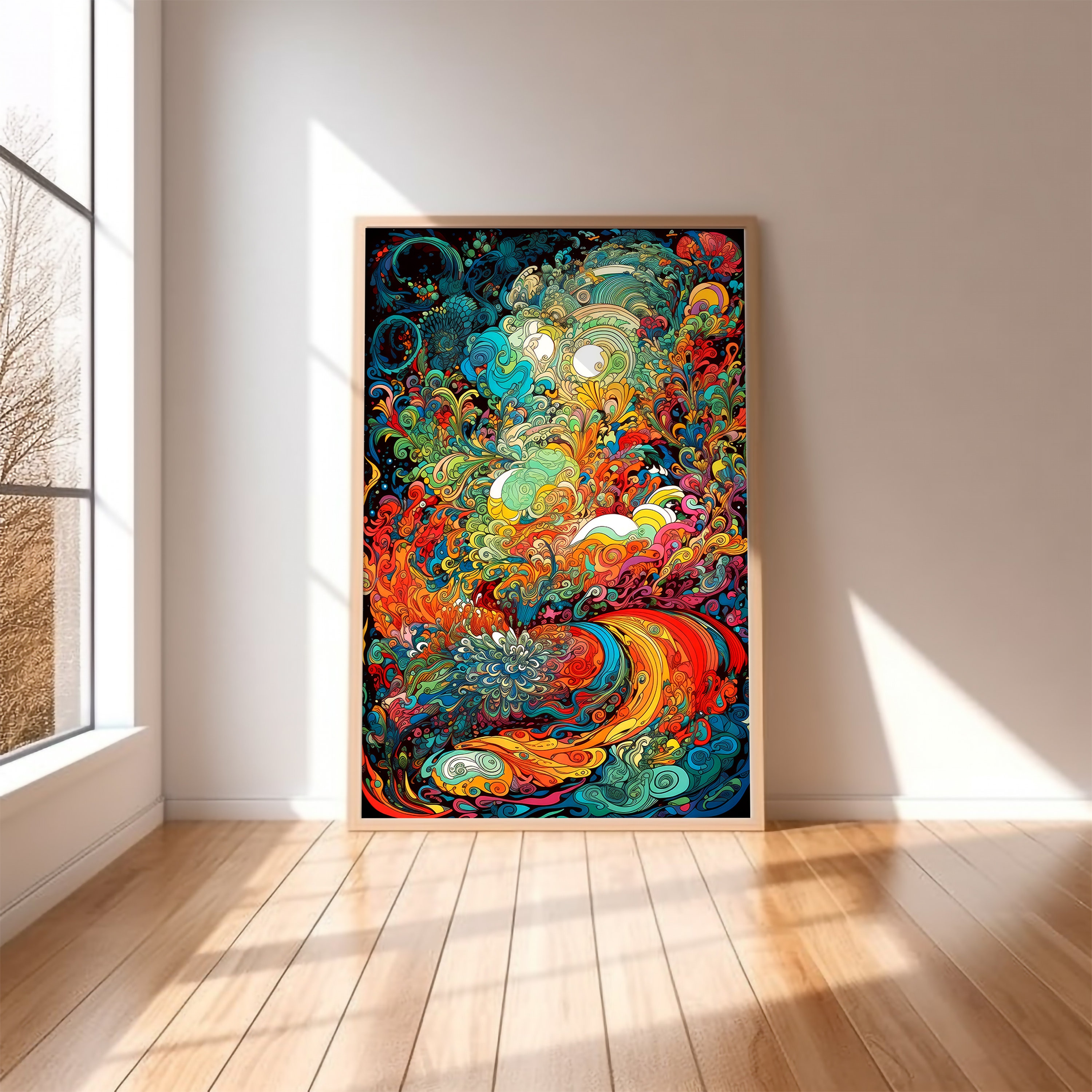 Psychedelische Kunst, trippige Kunst, psychedelische seltsame Kunst,  groovige Wandkunst, surreale Kunst, funky Wandkunst, Hippie-Wandkunst,  trippiges Poster, Schwarzlicht-Dekor - Etsy Schweiz, image size:3000x3000