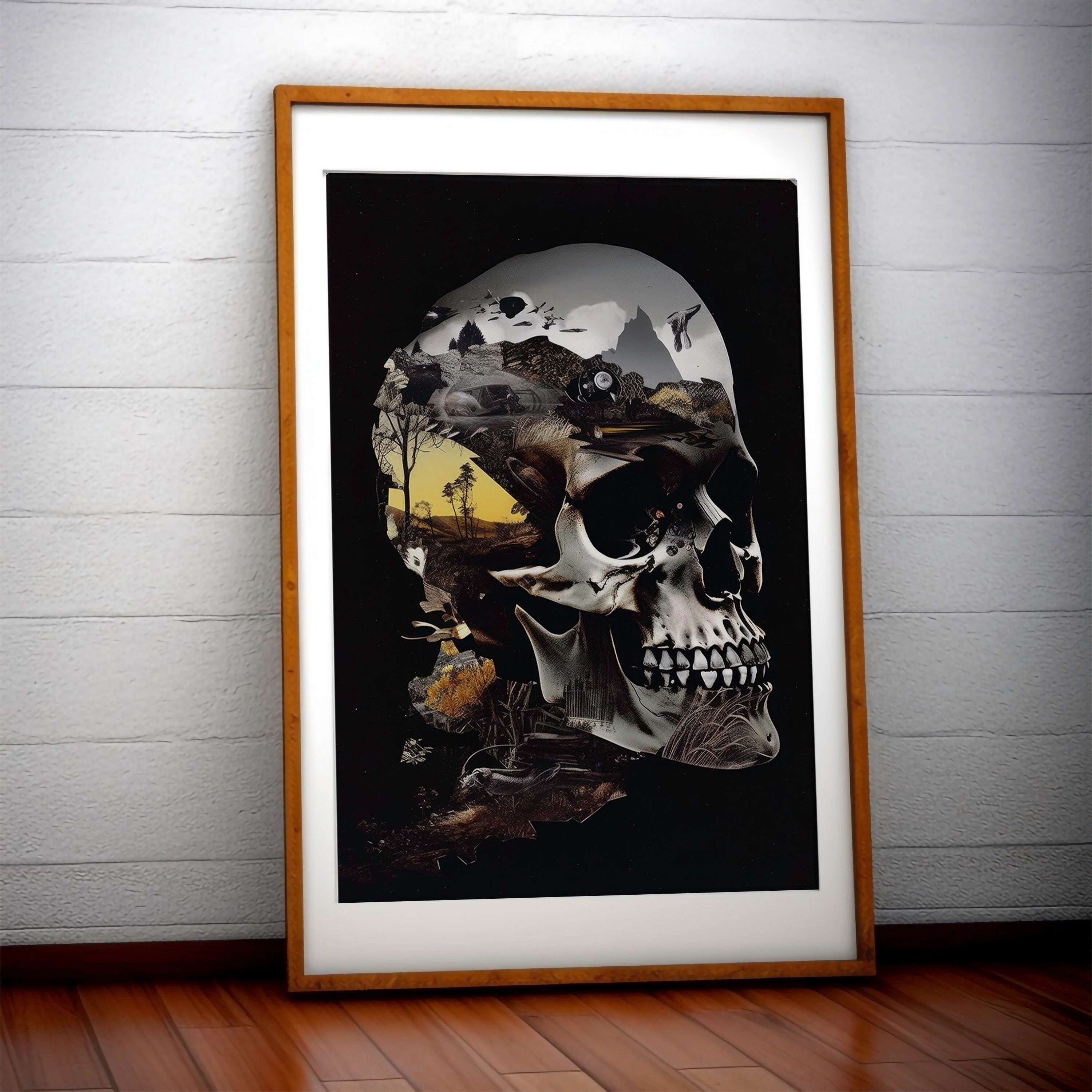 黒と白の頭蓋骨、抽象的な頭蓋骨の壁アート、シュールな頭蓋骨のホームデコレーション、ゴシックな壁の装飾、頭蓋骨のアートギフト、ゴシックなホームデコレーション、ハロウィーンの装飾  - Etsy 日本, image size:3000x3000