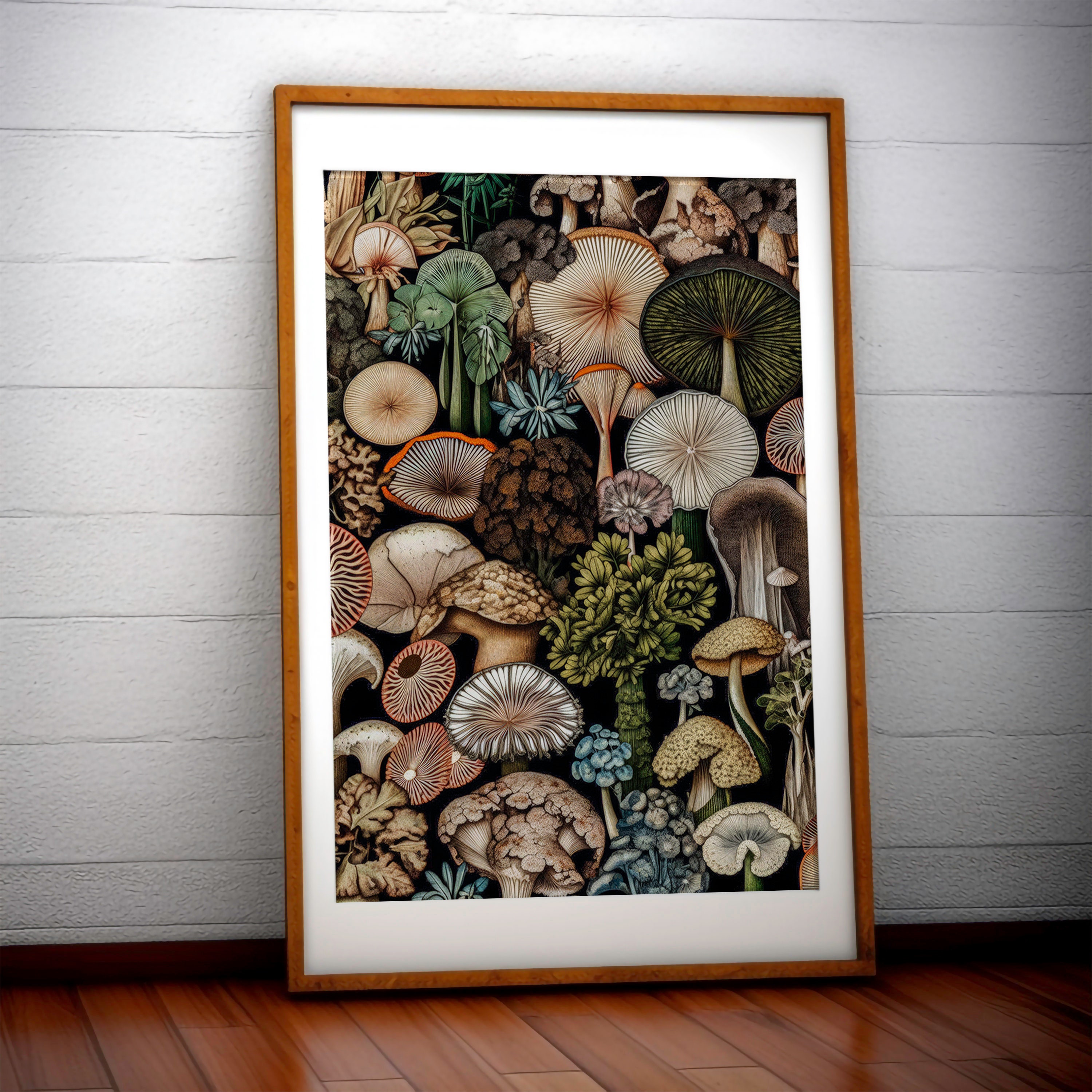Mushroom Wall Art Mushroom Print Cottagecore Decor Mushroom Poster Wall ...