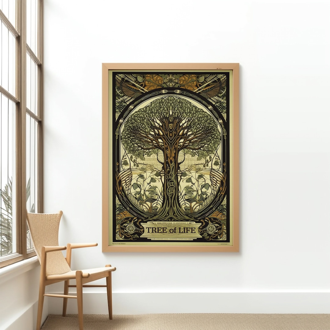 Tree of Life Wall Art Print Large Nature Poster Home Decor Living Room ...