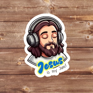 Jesus is my Jam! Sticker – Christian Vinyl Sticker | Faith-Based Inspirational Sticker for Laptops | Christian Gift