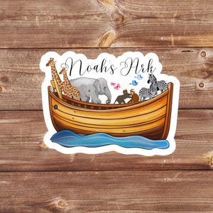 Noah&#39;s Ark Sticker – Christian Vinyl Sticker | Faith-Based Inspirational Sticker for Laptops | Christian Gift