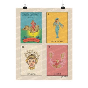 Poster della lotteria Cowboy Carter di Beyonce, Loteria, Bingo, Decorazione da parete, Regalo per gli amanti della musica, Decorazione per casa e ufficio