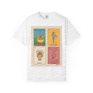 T-shirt inspiré de la tournée Cowboy Carter de Beyonce, t-shirt vintage, carte de bingo mexicaine, Loteria, cadeau pour fan de musique, chemise unisexe