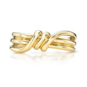 14K Solid Gold Knot Ring I 5.80 MM Wide Love Knot Ring I Infinity Knot Ring I Love Knot Ring I Statement Knot Ring I Unique Knot Ring.