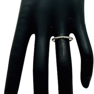 14K Solid Gold Braided Rope Ring I Dainty Rope Ring I Womens Braided ...