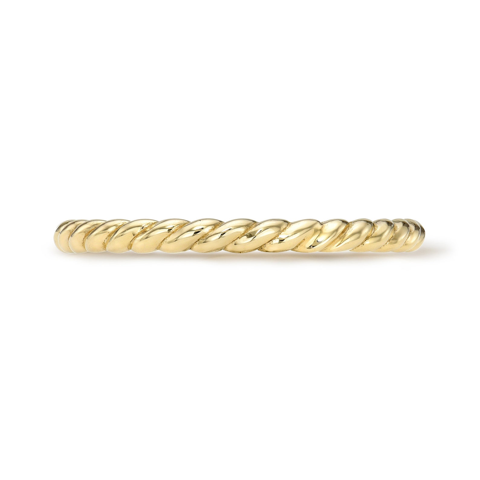 14K Solid Gold Braided Rope Ring I Dainty Rope Ring I Womens Braided ...