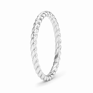 14K Solid Gold Braided Rope Ring I Dainty Rope Ring I Womens Braided ...