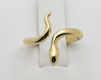 Womens Dainty Ring I 14K Dainty Snake Ring I Gold Snake Unique Ring I Open Spike Ring Real Gold Jewelry Open Claw Ring Snake Ring Handmade.