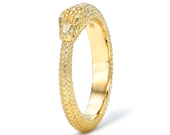 14K Gold Snake Ring I Cobra Snake Ring I Venom Snake Ring I Gold Snake Ring For Women I Gift For Her I Unique Infinity Snake Ring.
