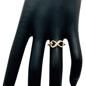 14K Diamond Infinity Ring I Gold Infinity Ring I Gold Diamond Infinity ...