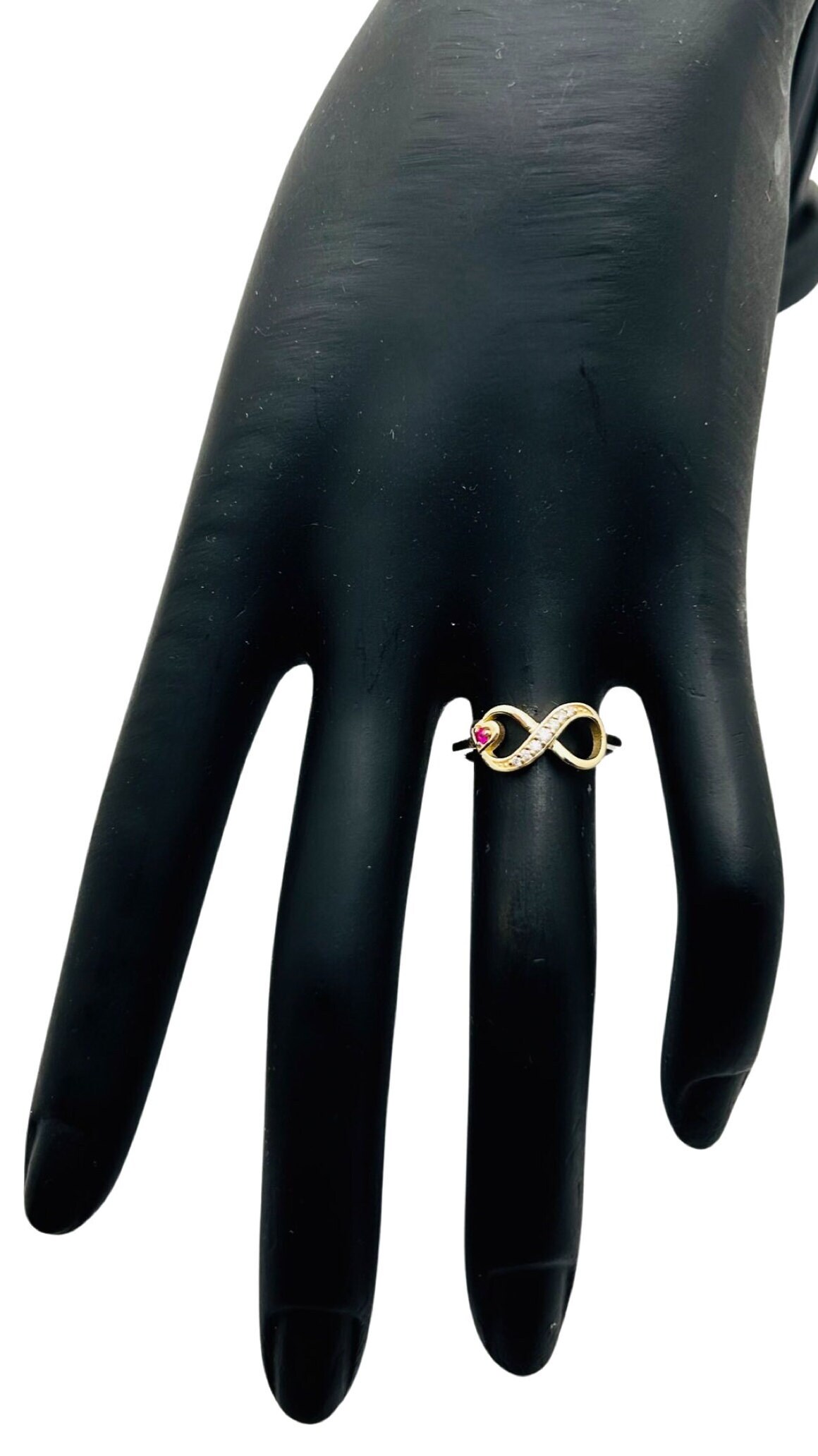14K Diamond Infinity Ring I Gold Infinity Ring I Gold Diamond Infinity ...