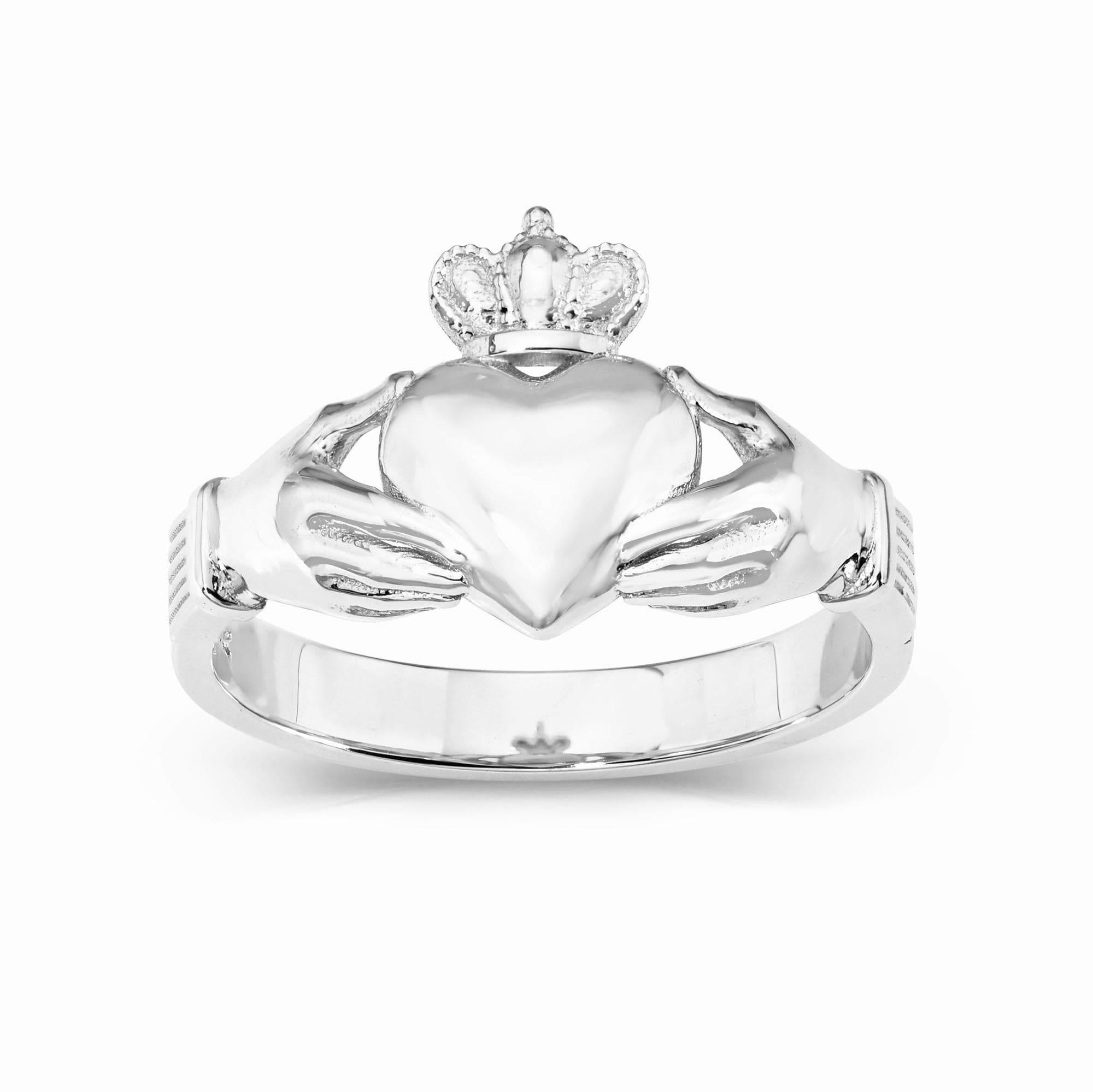 14K Gold Claddagh Rope Shank I Hearts on Fire I Celtic Claddagh