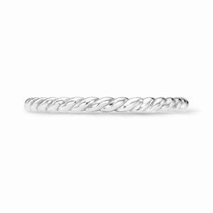 14K Solid Gold Braided Rope Ring I Dainty Rope Ring I Womens Braided ...