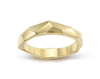 14K Gold Irregular Ring | Abstract Ring | Statement Ring | Unique Ring | Womens Gold Ring | Cool Ring | Adjustable Ring | Minimalist Ring.