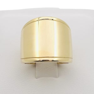 14 K Gold 10K 14K 18K 22K Ring Wife Mom Daughter Gold Cigar Band White Gold Wide Ring Gold Jewelry High Polished Ring Wide Ring Gold