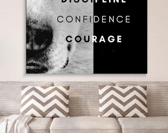 motivational canvas, wall art, wolf