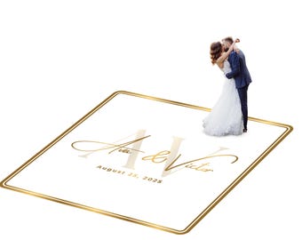 Custom Wedding Dance Floor Decal, Monogram Vinyl Wrap