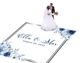 Custom Wedding Dance Floor Decal: Monogram Vinyl Wrap
