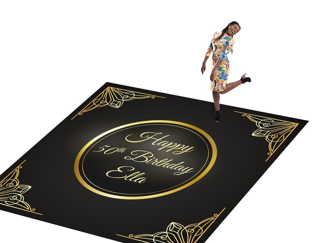 Customizable Birthday Decal Dance Floor Wrap Gloss/matte Removable