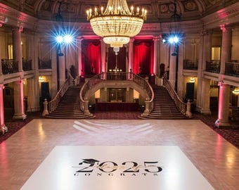 Custom Prom Dance Floor Wrap: Monogram Vinyl Decal