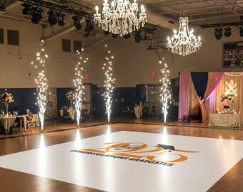 Custom Prom Dance Floor Wrap, Monogram Vinyl Decal
