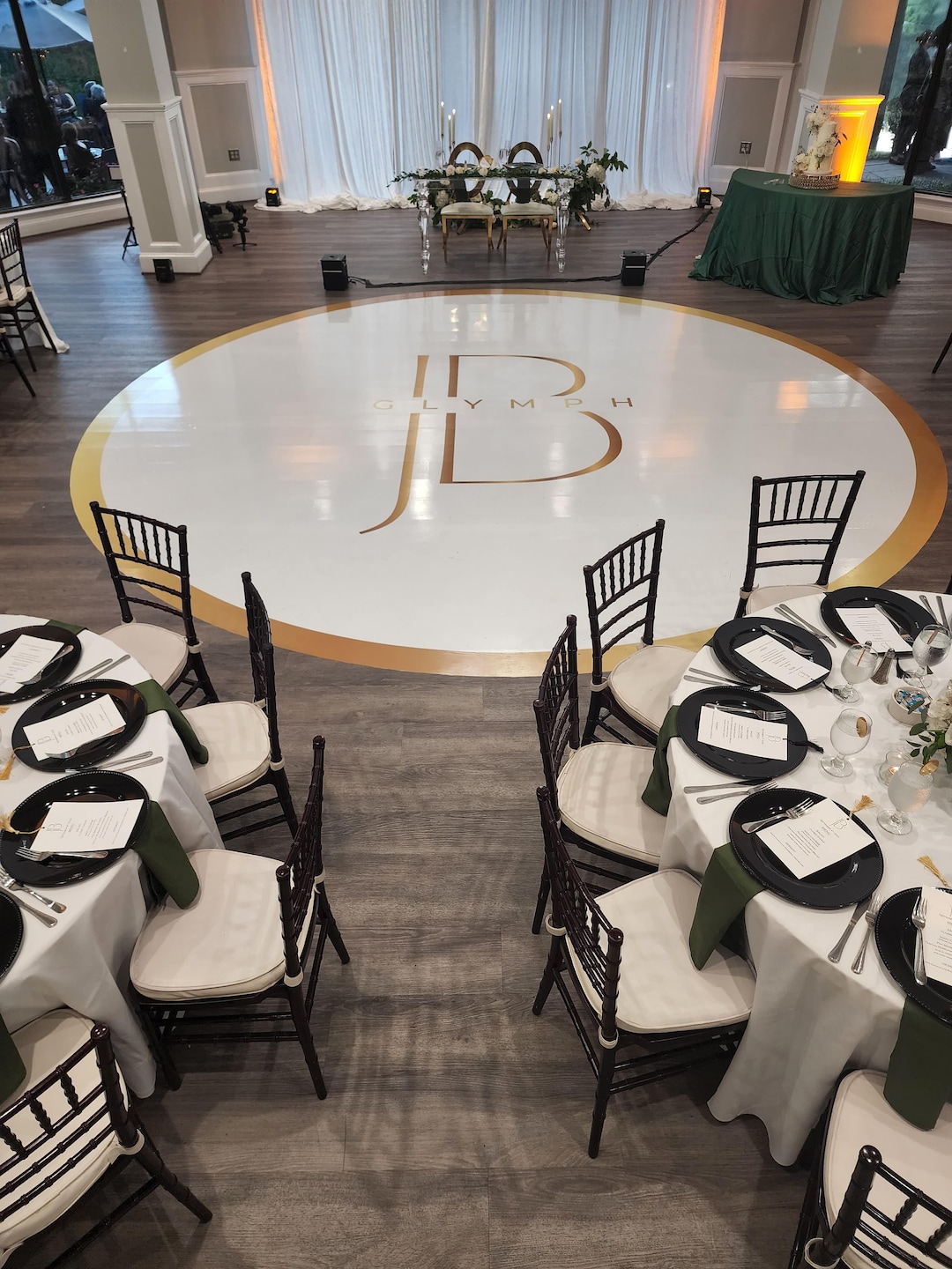 Unique Circular Custom Wedding Decal Dance Floor Wrap. Gloss Removable ...