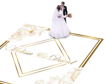 Custom Wedding Dance Floor Decal, Removable Vinyl Wrap