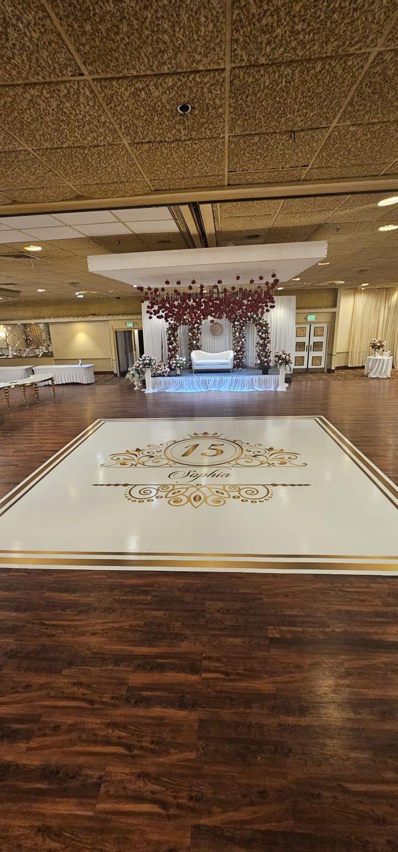 Custom Quinceañera Dance Floor Wrap: Removable Vinyl Decal - Etsy