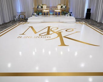 Custom Wedding Photo Dance Floor Wrap, Personalized Vinyl Decal