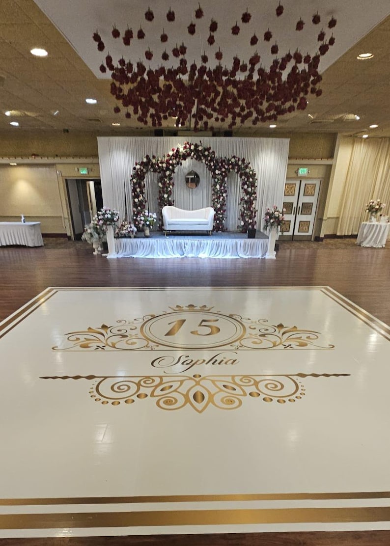 Custom Quinceañera Dance Floor Wrap: Removable Vinyl Decal - Etsy