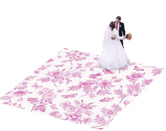 Custom Floral Wedding Dance Floor Decal - Removable Vinyl Wrap