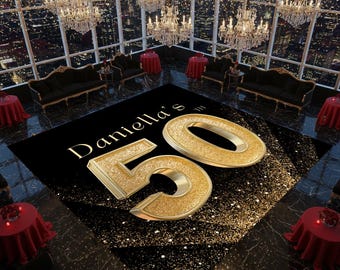 Customizable Birthday Dance Floor Decal Wrap: Removable Vinyl