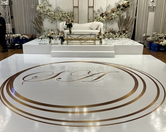 Custom Wedding Dance Floor Decal, Gloss Vinyl Wrap
