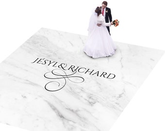 Granite Marble Wedding Dance Floor Decal, Gloss Vinyl Wrap