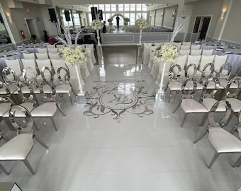 Customizable Wedding Aisle Runner | Monogram Vinyl Wrap