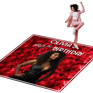 Customizable Birthday Decal Dance Floor Wrap. Removable Vinyl. Covers entire dancefloor. Birthday Gloss/Matte Floor Wrap. Free Shipping